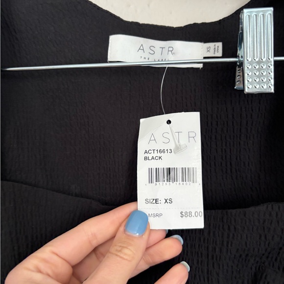 NWT ASTR Black Puff Sleeve Corset Top XS - Picture 3 of 7